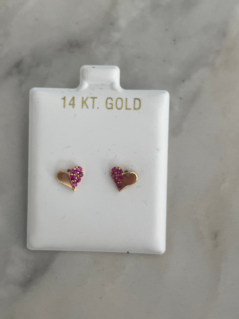 Heart 14k gold half and half