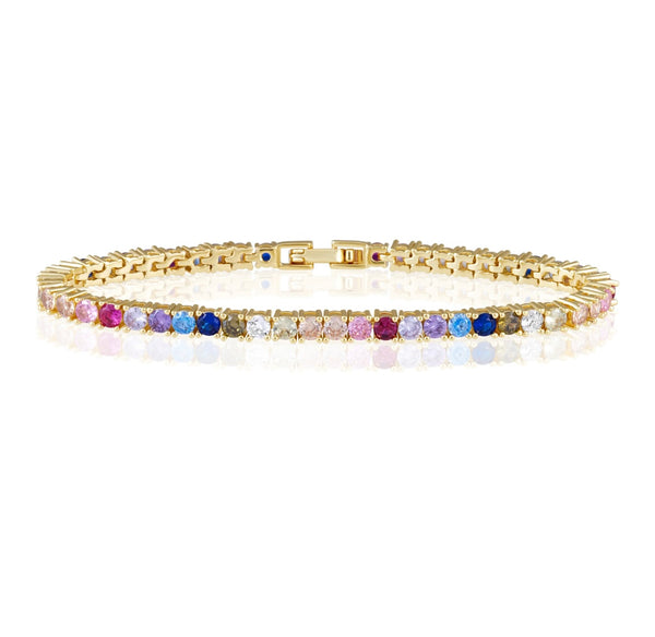 Rainbow Tennis Bracelet