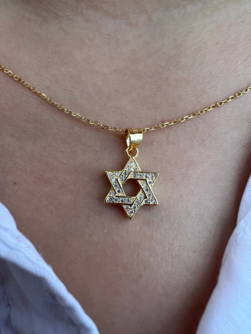 Wrapped Star of David Necklace