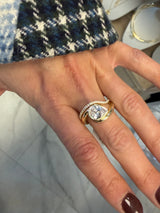 Floating Teardrop Statement Ring