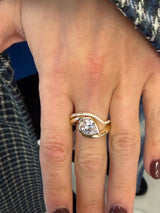 Floating Teardrop Statement Ring