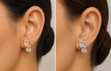 Tapered Baguette Duet Studs