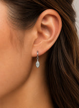 Marquise Charm Huggies