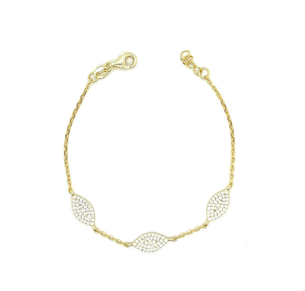 Pave Leaf Bracelet