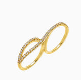 Pavé Infinity Double Ring