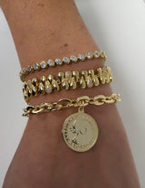 Pave Droplet Link Bracelet