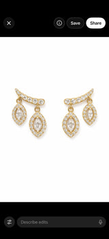 Marquise Charm Crawlers