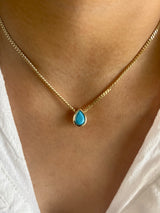 Teardrop Solitaire Necklace