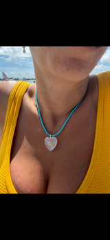 Capri Agate Heart Necklace