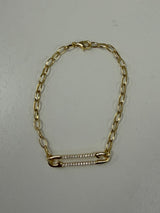 Safety Pin Paperclip Bracelet