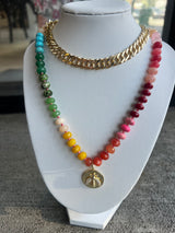 Colorful Bee Pendant Necklace
