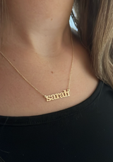 14k Gold Typewriter Name Necklace