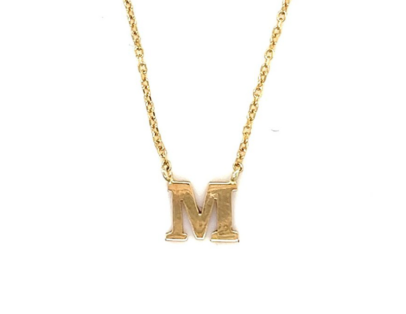 14k Gold Initial Necklace