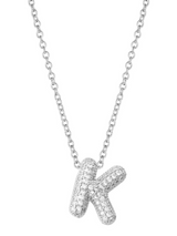 Crystal Initial  Necklace