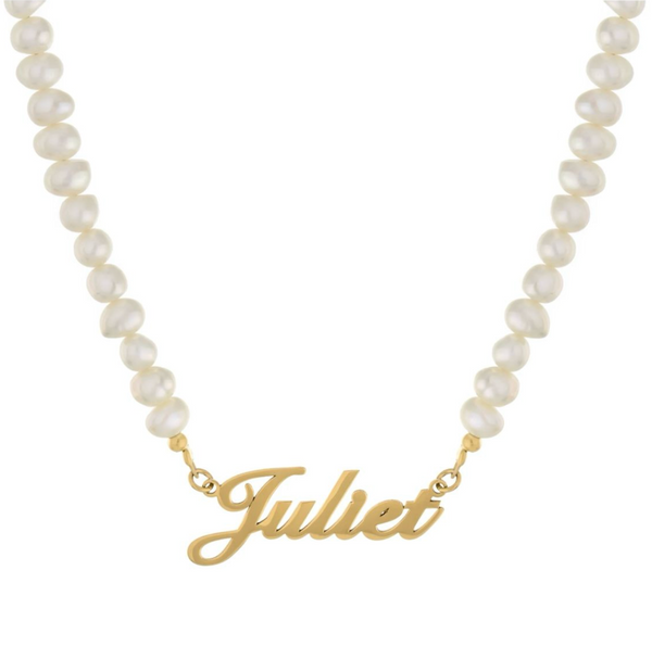 Freshwater Pearl Name Necklace