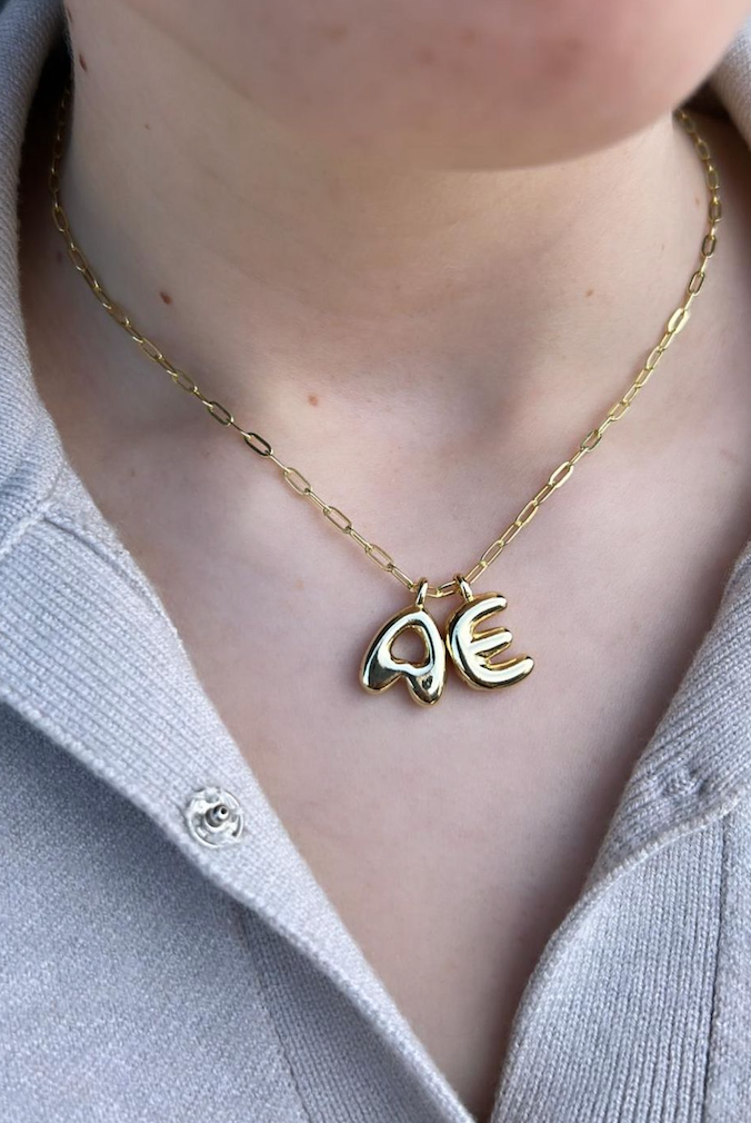 Bubble Initial Necklace