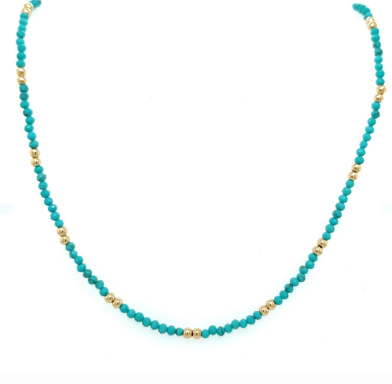 Mini Turquoise Beaded Necklace