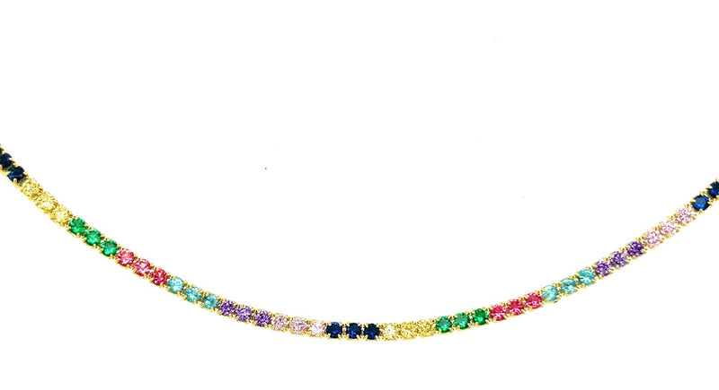 Rainbow Tennis Choker