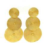 Triple Disc Earrings