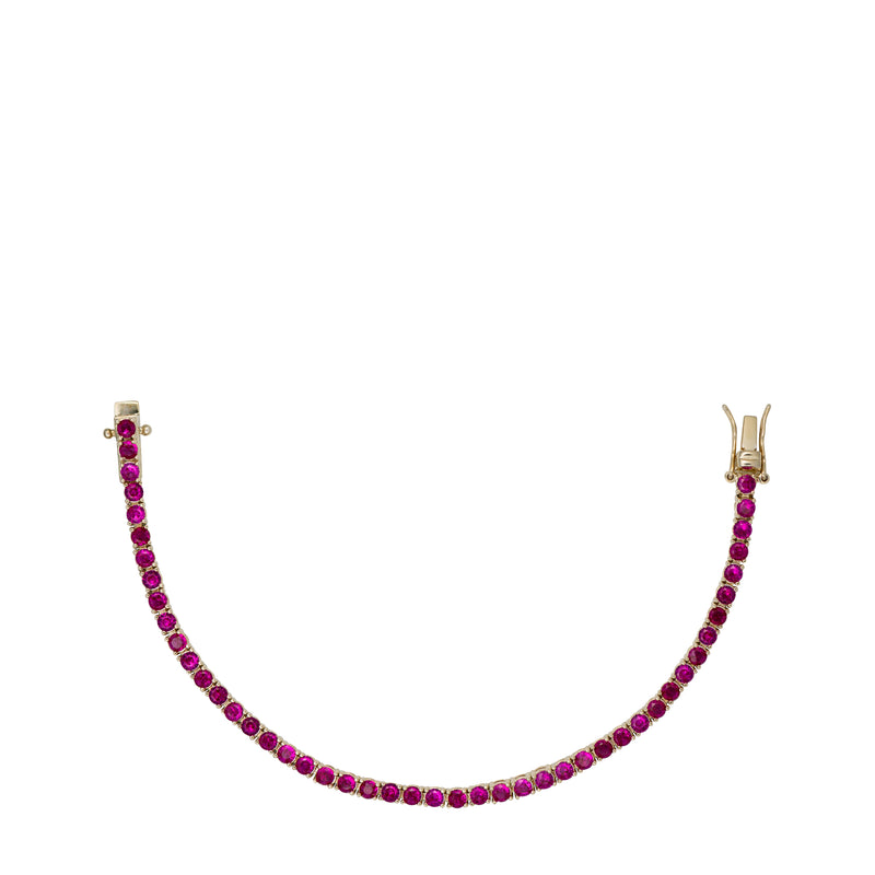 Large Ruby Tennis Bracelet