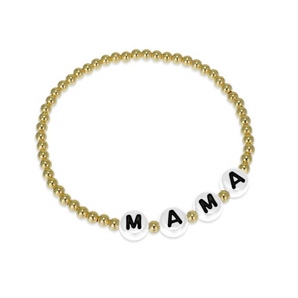 Topaz and Ruby Mama Bracelet Gold