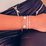 Topaz and Ruby Model Silver Bracelets