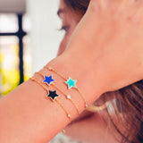 Topaz and Ruby Model Star Bracelet