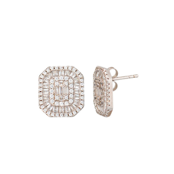 Topaz and Ruby Royal Studs Silver