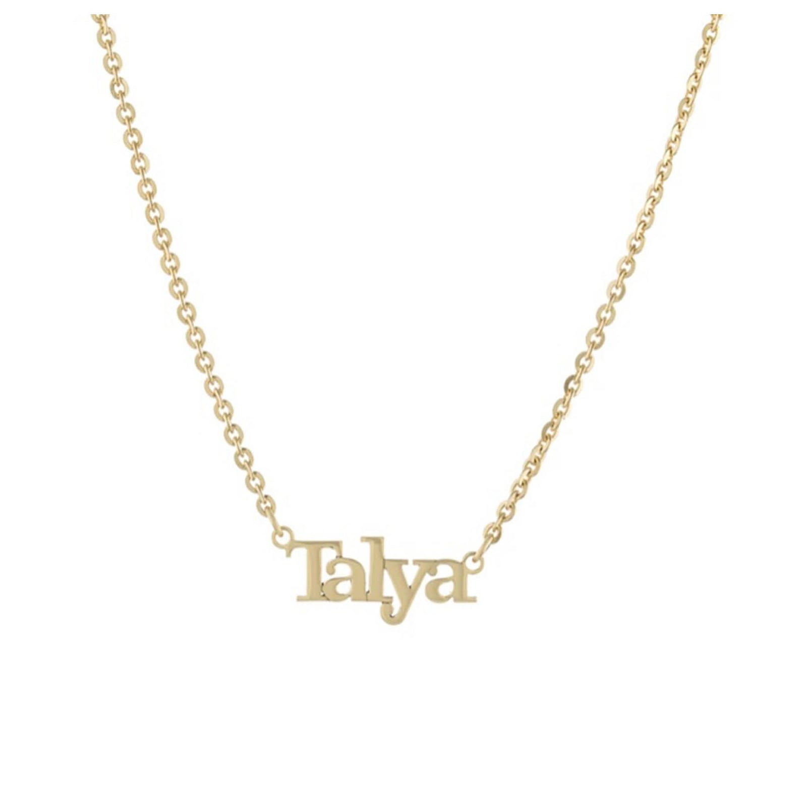 Typewriter Name Necklace Topaz Ruby