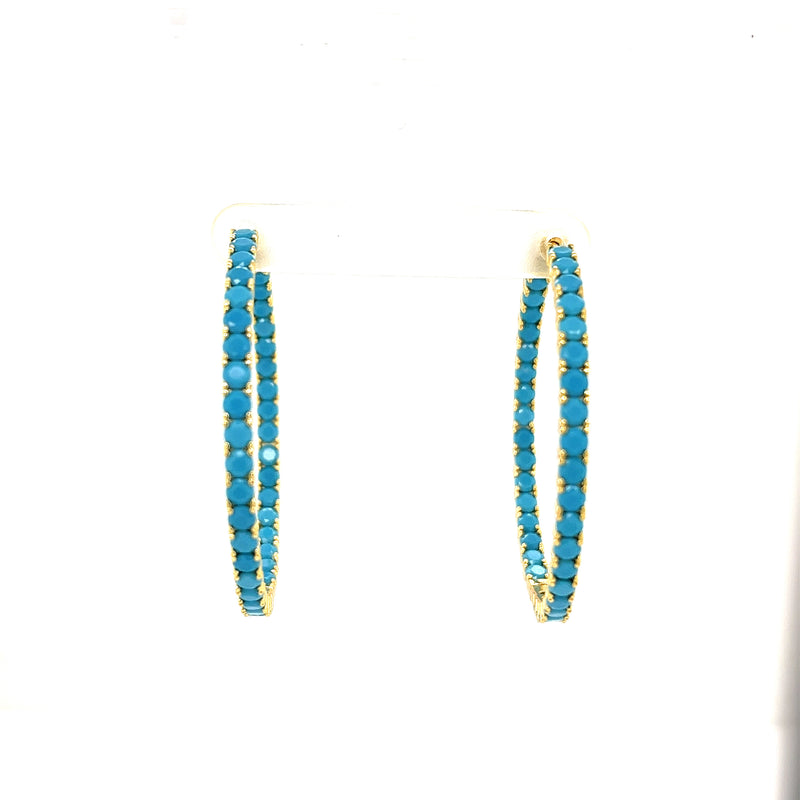 Turquoise Hoops