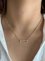Paperclip Bar Necklace