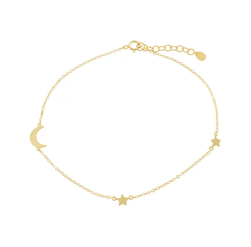 Moon & Star Anklet