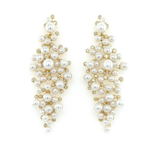 Pearl Explosion Statement Earrings