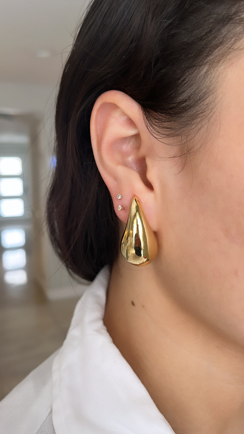 Large Bubble Teardrop Studs