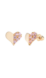 Heart 14k gold half and half