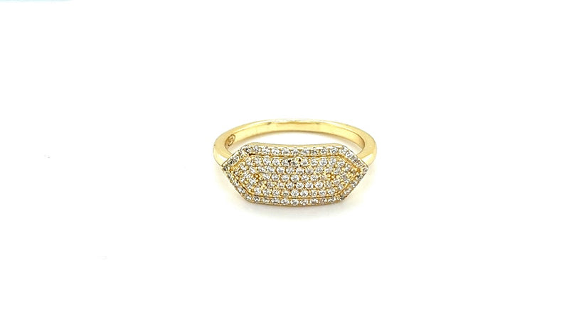 Pave Hexagon Ring